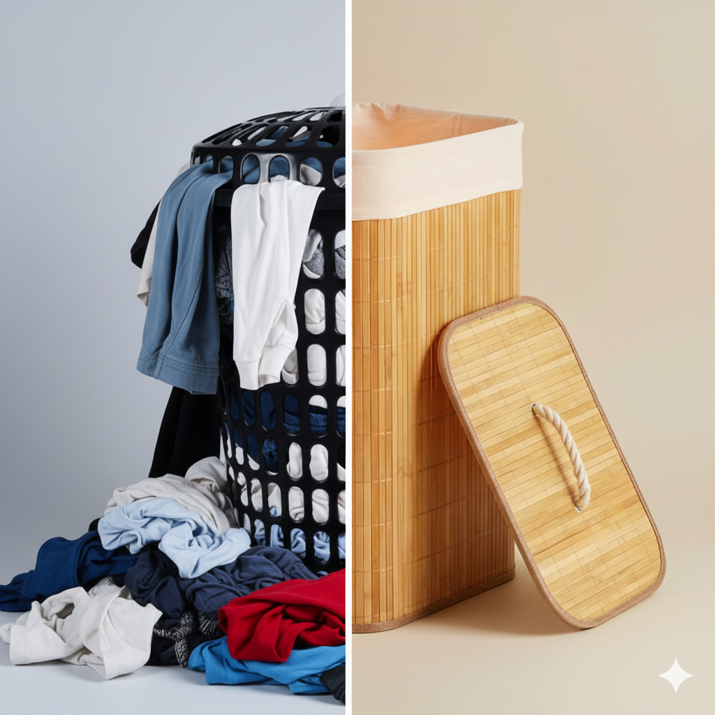 Cesto de Bambu para Roupas